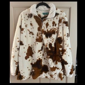 Cow Print Sherpa